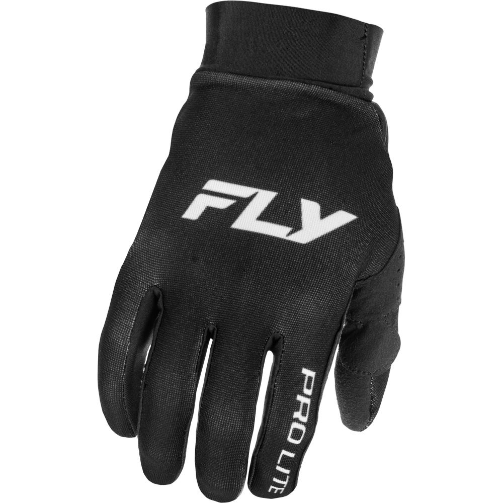 Black glove with 'Fly' logo on a white background