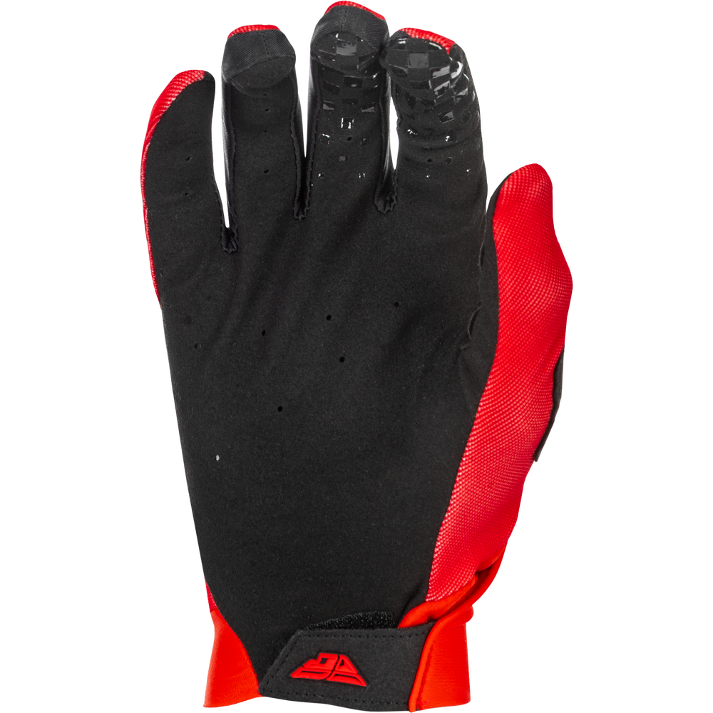 Black and red glove on a white background