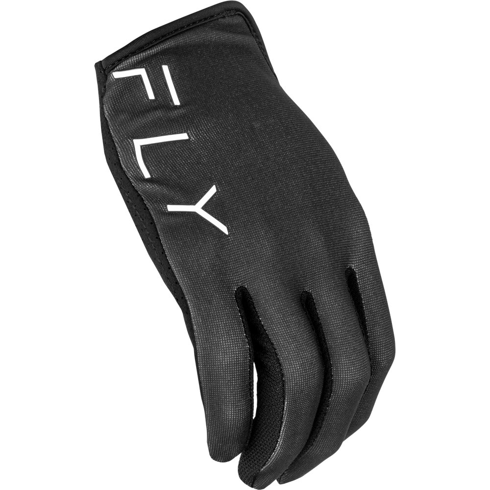 Black glove with 'FLY' branding on a white background