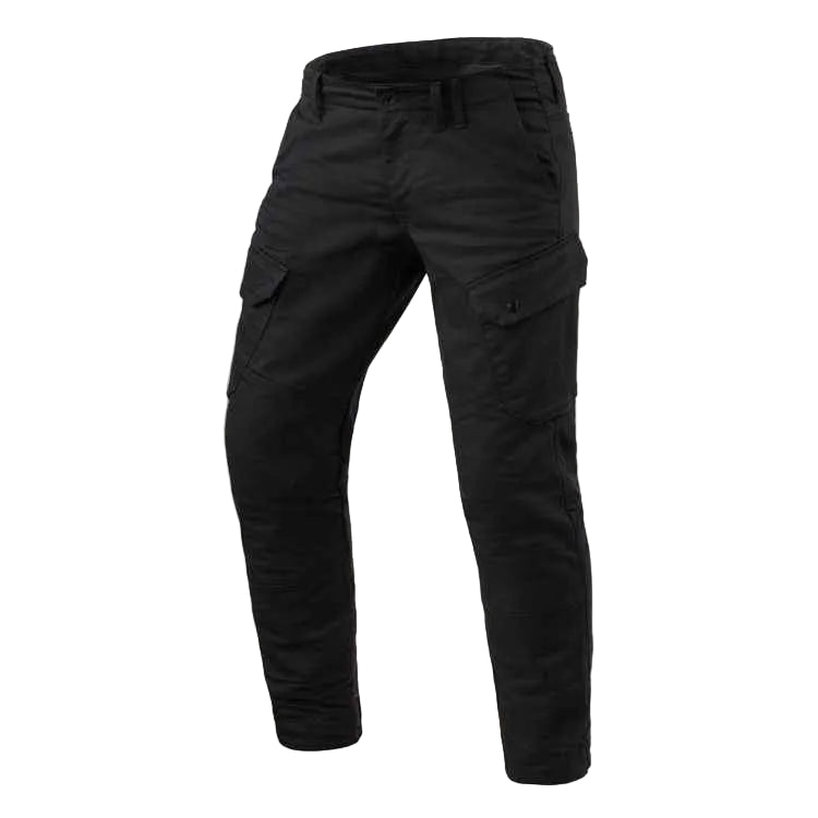 Black tactical pants on a white background
