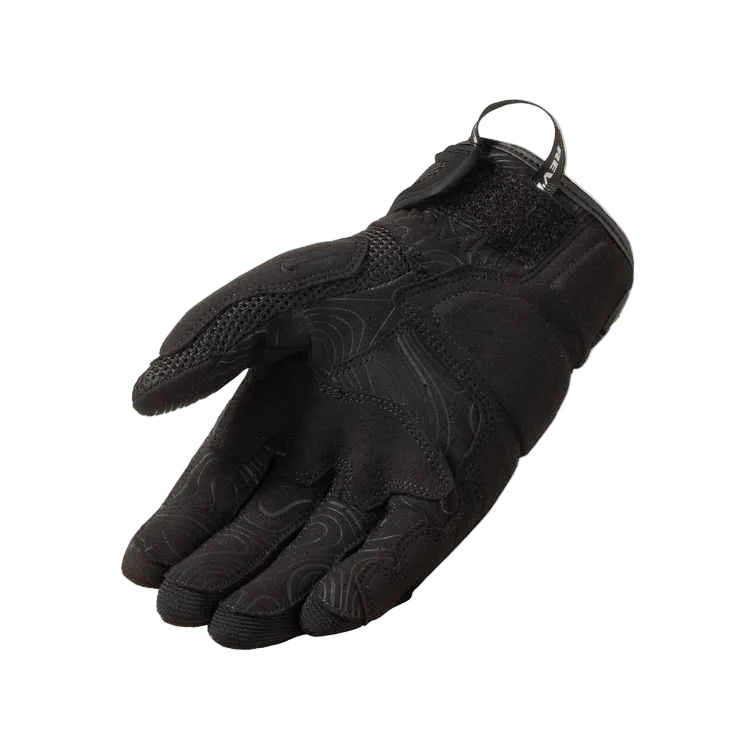 Black glove on a light gray background