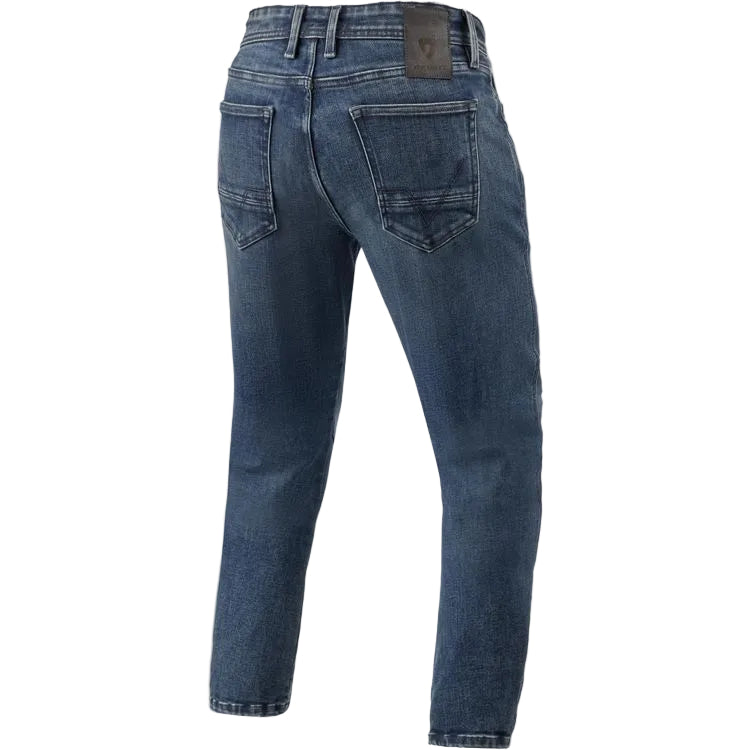 Blue jeans on a white background