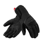 Black gloves with REV'IT branding on a white background