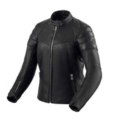 Black leather jacket on a white background