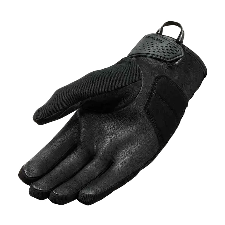 Black glove on a light gray background