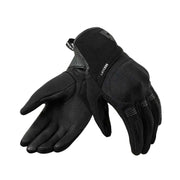 Pair of black gloves on a white background