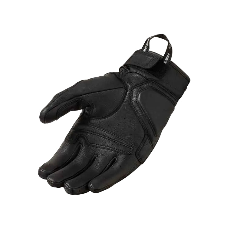 Black glove on a light gray background