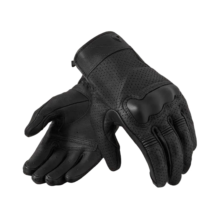 Pair of brown gloves on a white background