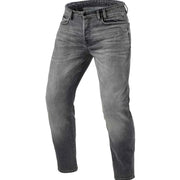 Gray jeans on a white background