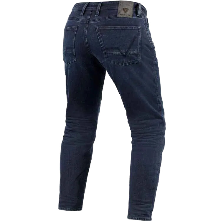 Dark blue jeans on a white background