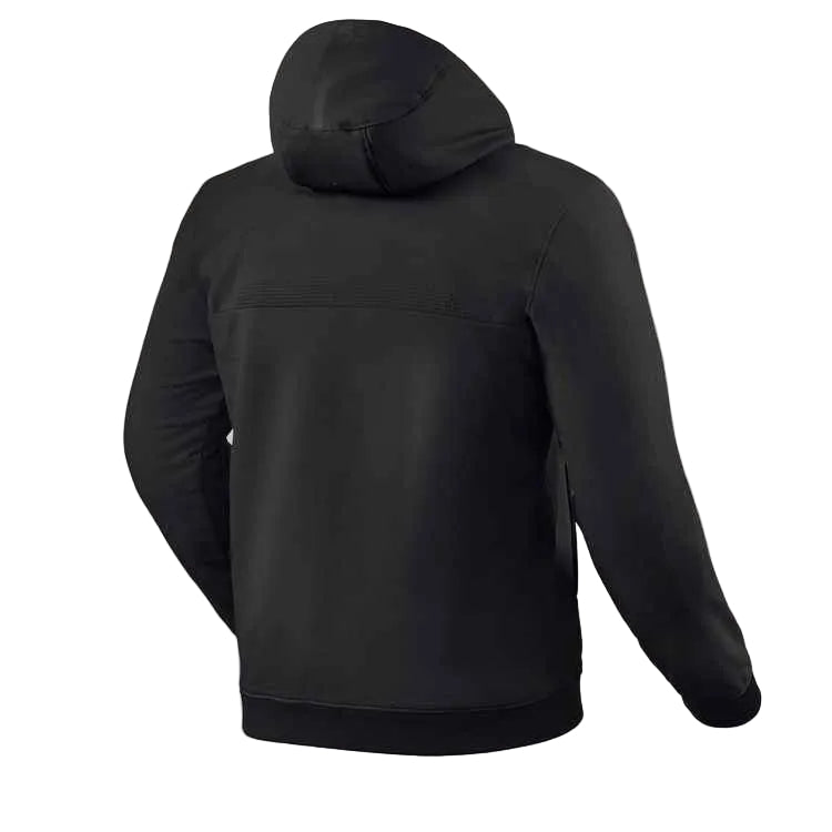 Black hoodie on a light gray background