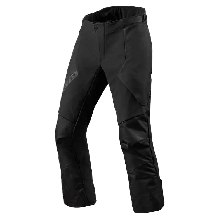 Black pants on a light gray background
