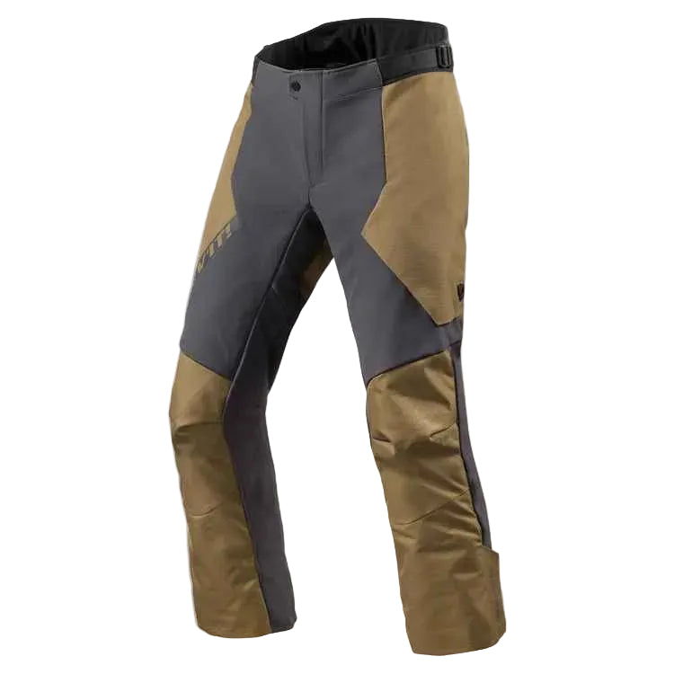 Brown and gray pants on a white background