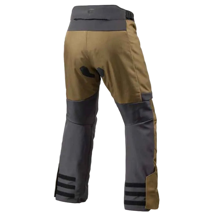 Brown and gray pants on a white background
