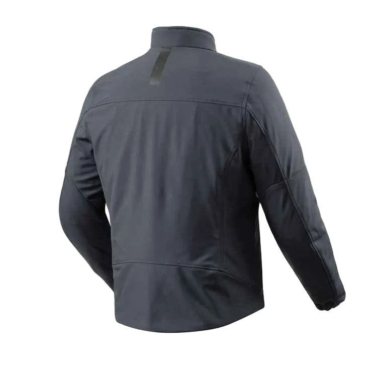 Dark gray jacket on a light gray background