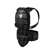 Black protective back guard on a white background