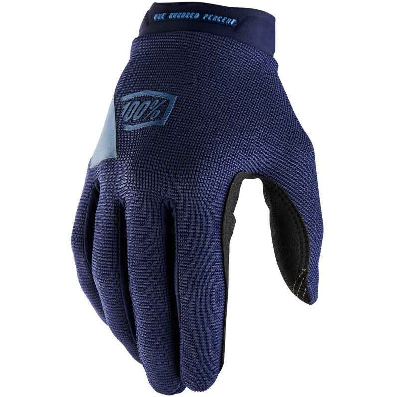 Navy blue glove with brand logo on a white background