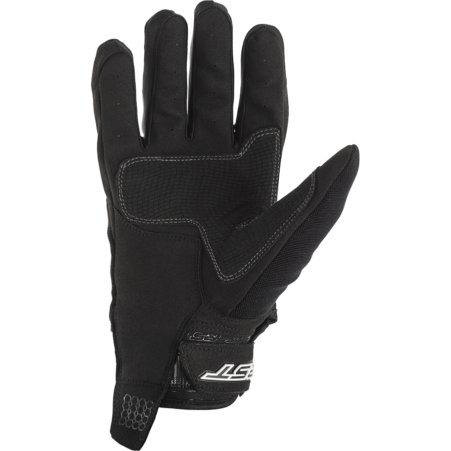 Black glove with brand logo on a white background