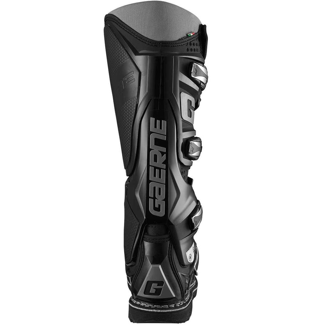 Black protective boot with 'Gaerne' branding on a white background