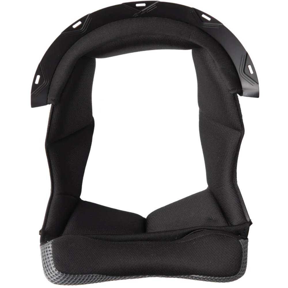 Black Off-Road helmet crown pad with a textured outer shell and padded inner lining, shown from a front-facing perspective on a white background.