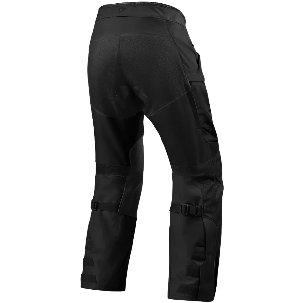 Black pants with unique design on a white background