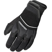 Black Scorpion motorcycle glove on a white background
