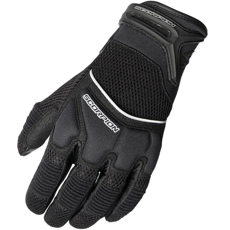 Black Scorpion motorcycle glove on a white background