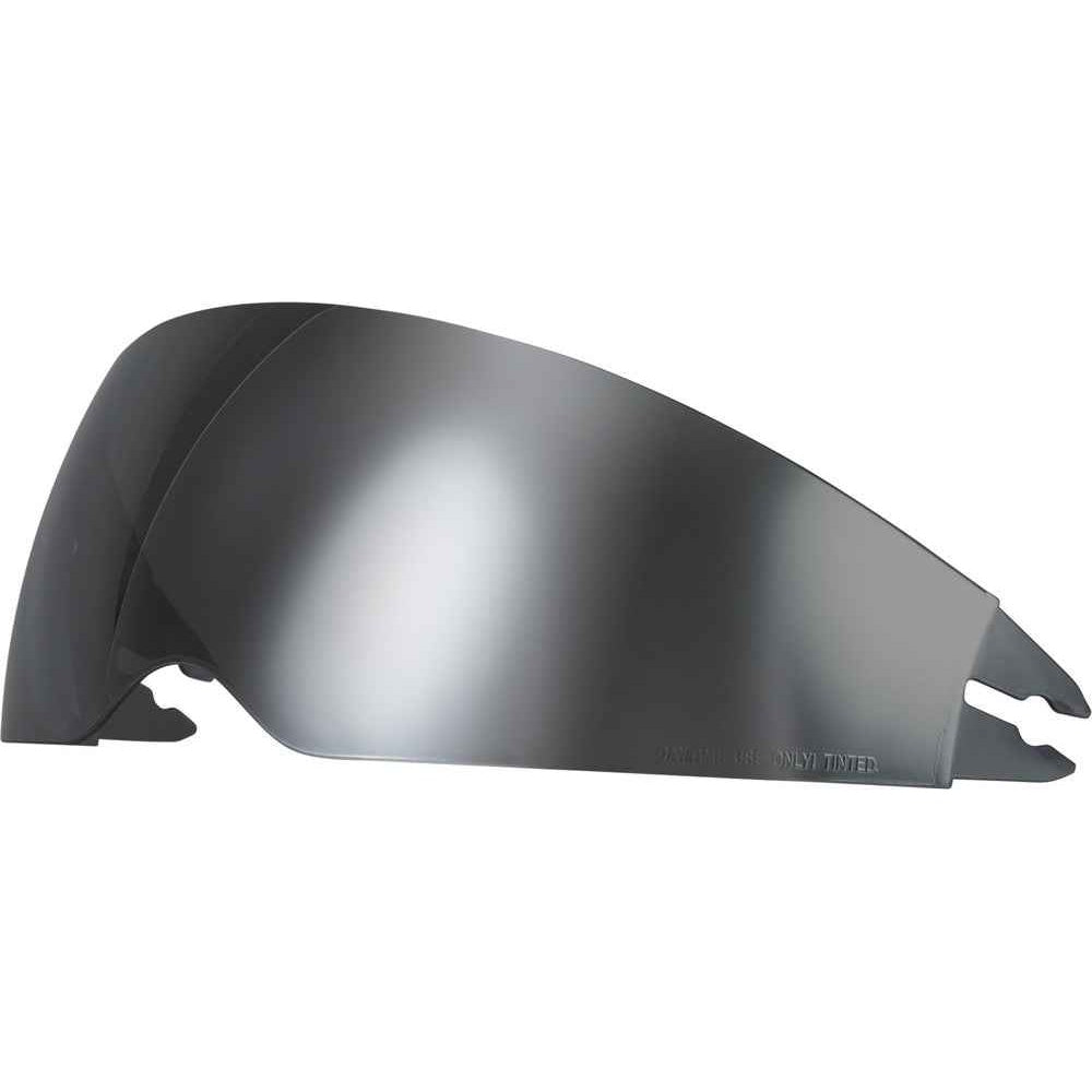 Black motorcycle windshield on a white background