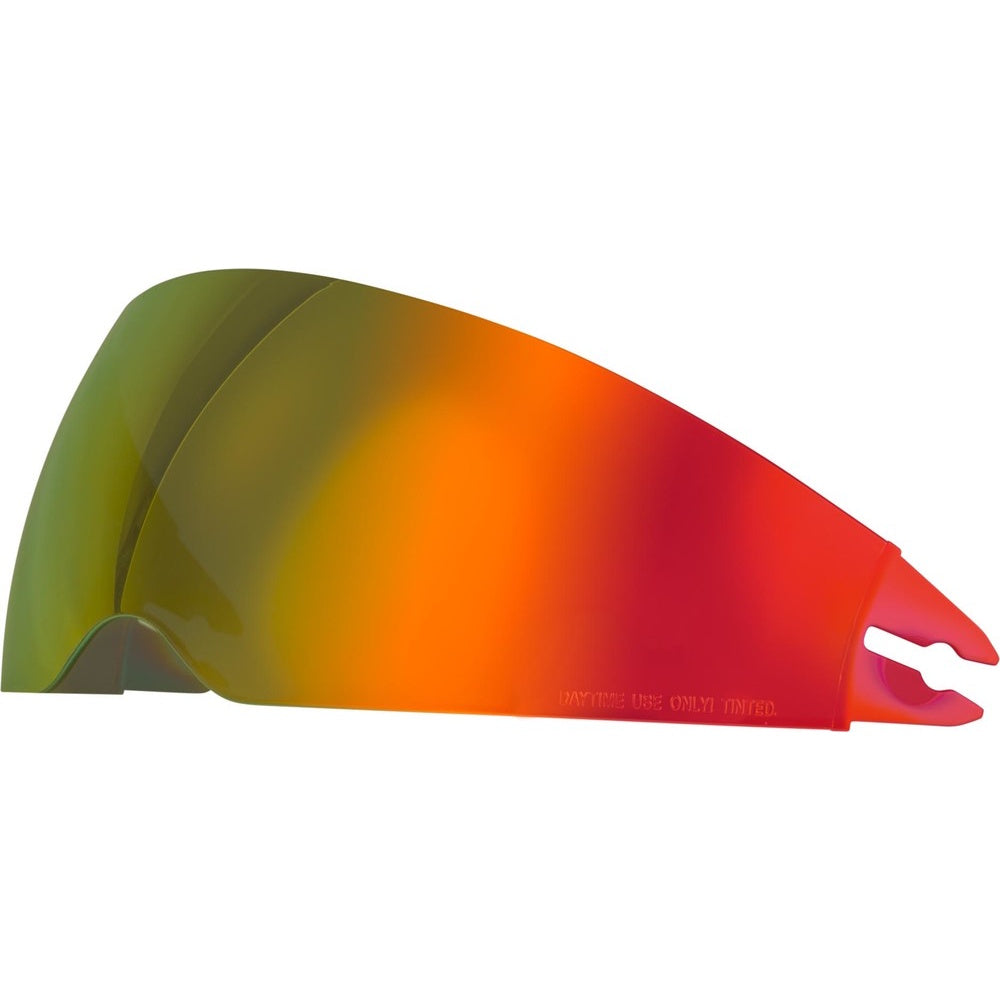 Gradient visor transitioning from green to orange on a white background