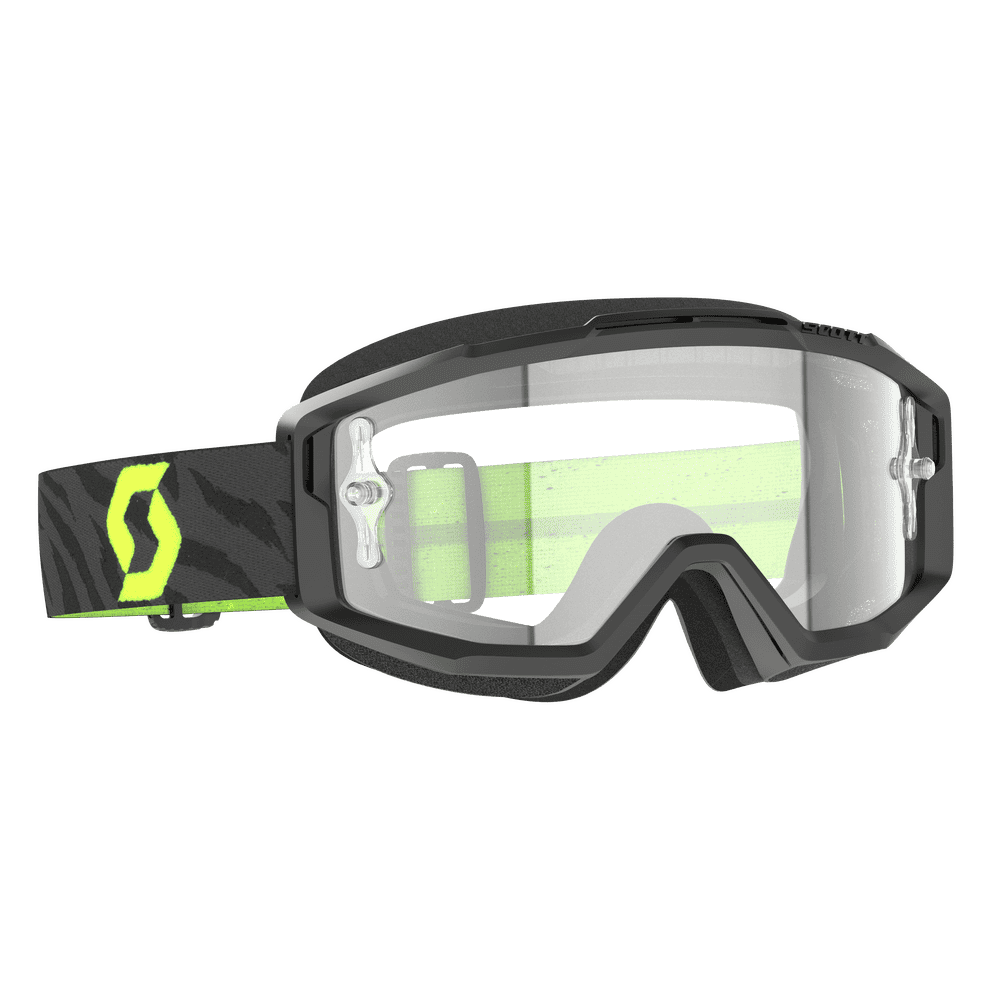 SCOTT Split OTG Goggle - Zebra Black/Neon Yellow with Clear Lens