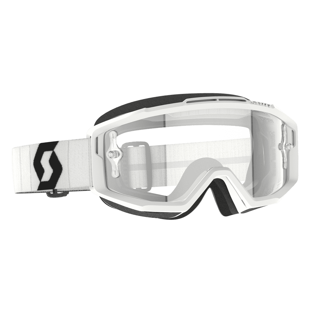 SCOTT Split OTG Goggle - White/Black with Clear Lens