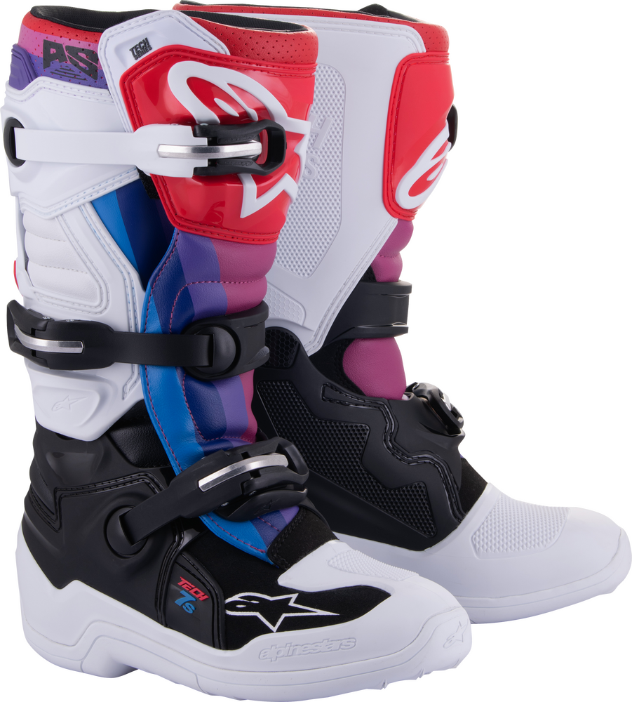 TECH 7S BOOTS WHT/BLK/RAINBOW