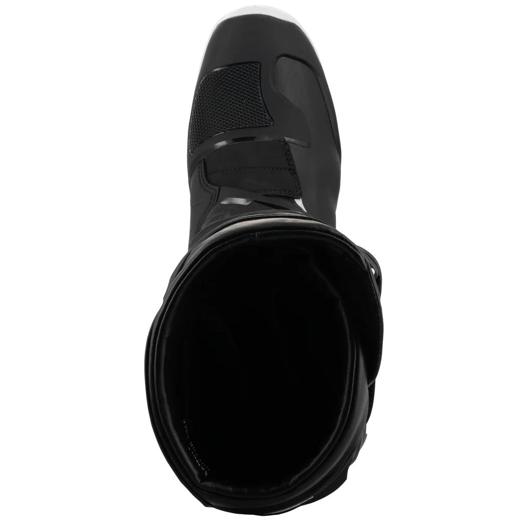 Black boot on a white background
