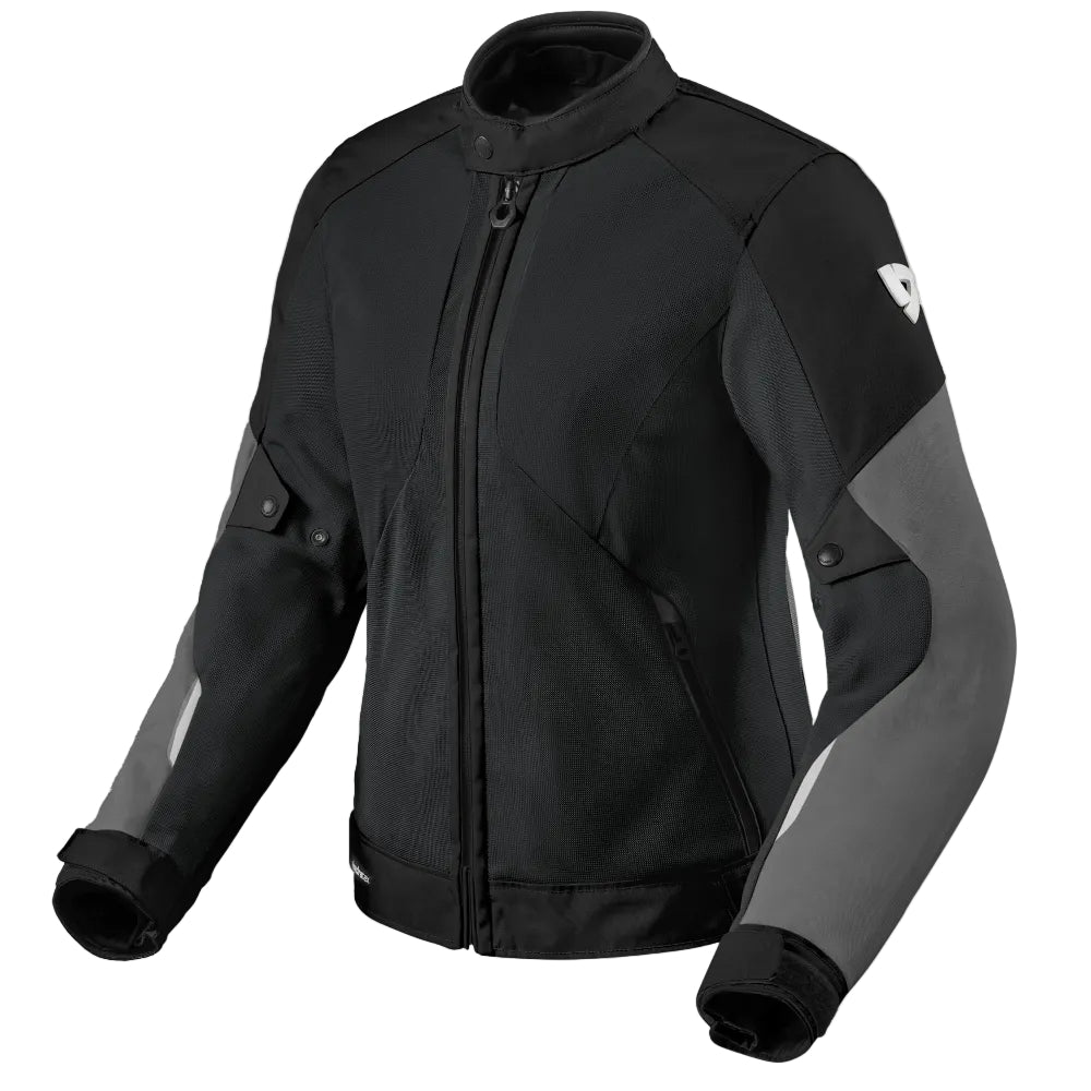Black and gray jacket on a white background
