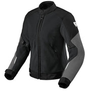 Black and gray jacket on a white background