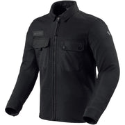 Fully ventilated, zip-up, mesh overshirt for motorcycle riding in black