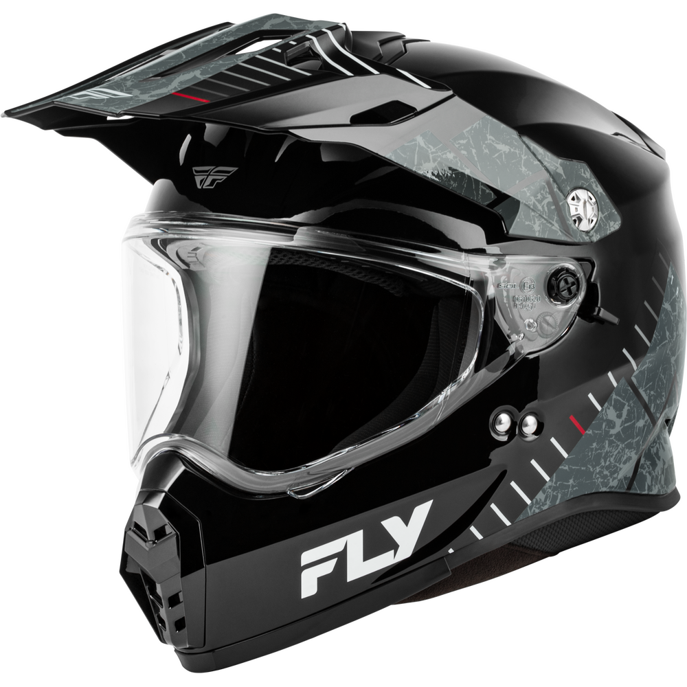 fly trekker dual sport motorcycle helmet Kryptek Conceal Black/Grey/White Sm Select:244 cm 10-40 g With instruction leather sewing titlechanged 2 passive intake vents