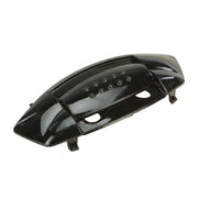 Black plastic car part on a white background