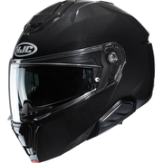 A black full-face motorcycle helmet with a clear visor, featuring the AHC logo on the side, shown against a plain white background.